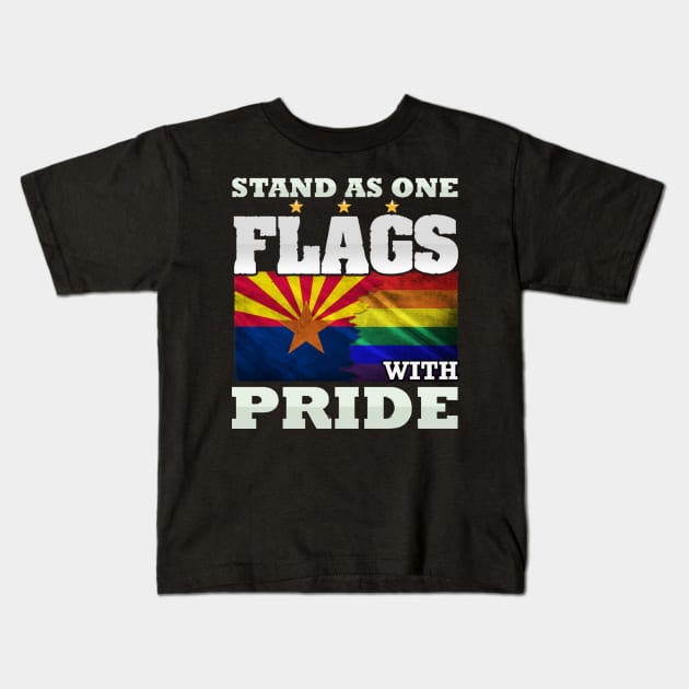 LGBT Arizona state flag Kids T-Shirt by zaymen.bouragba